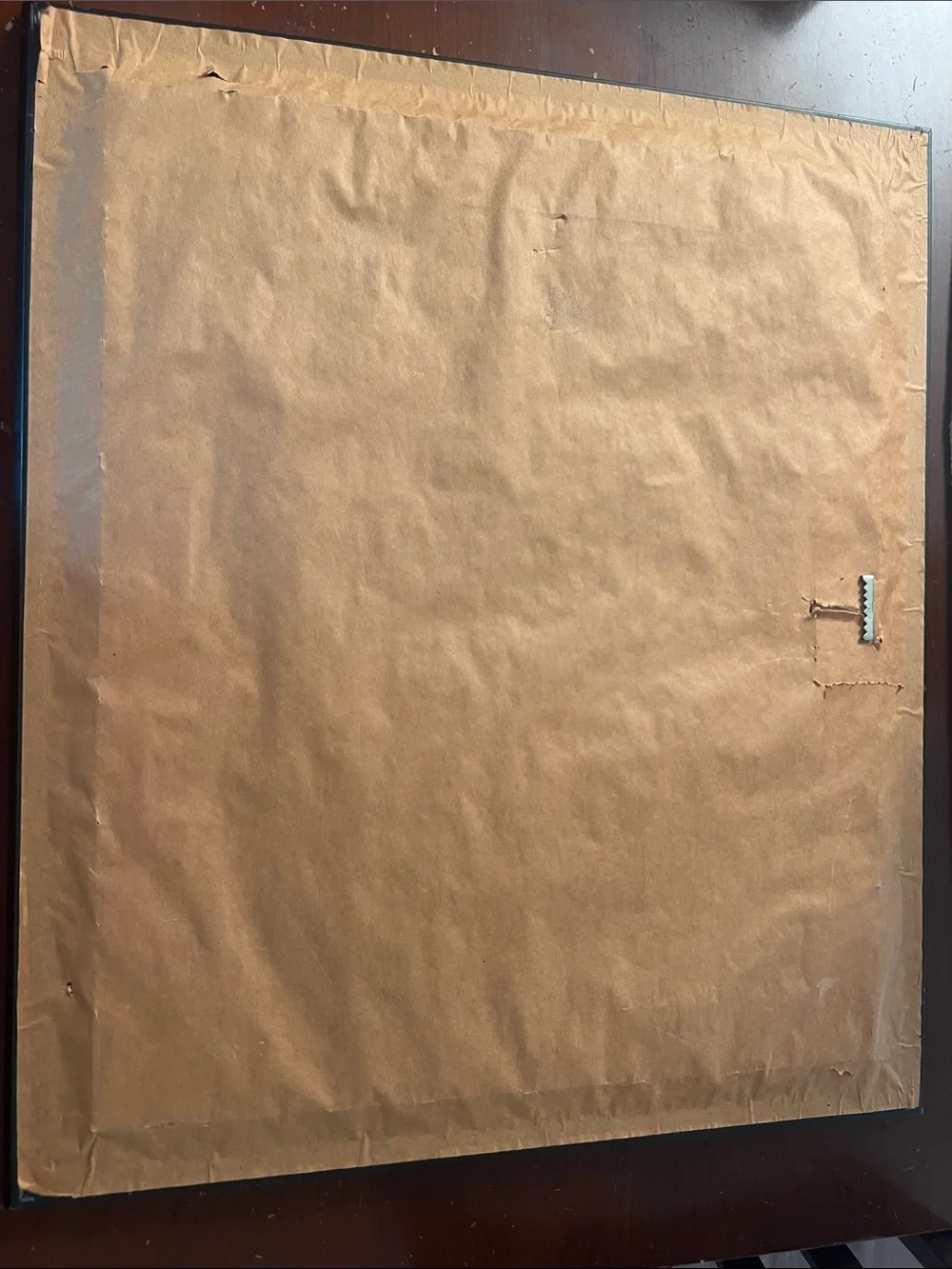 Flower Print in Brown Gold-Brushed Frame